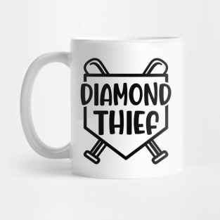 Diamond Thief Baseball Softball Funny Mug